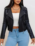Thiermo Veste Biker Femme Noire Polyester
