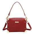SAC À BANDOULIÈRE CARRÉ BRODÉ ÉLÉGANCE (ROUGE)