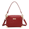 Nicole Lee Sac Bandoulière Carré Cuir Végétalien Tressé Beige