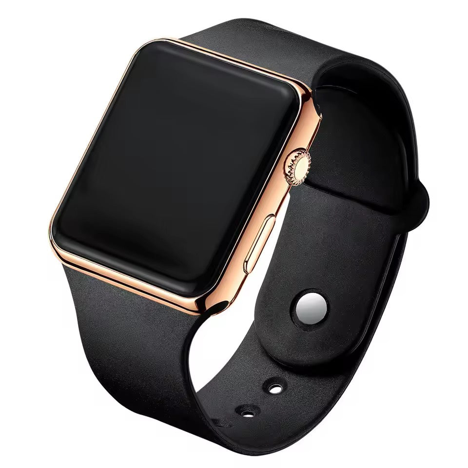 Montre numérique LED unisexe avec bracelet en silicone – Style sport