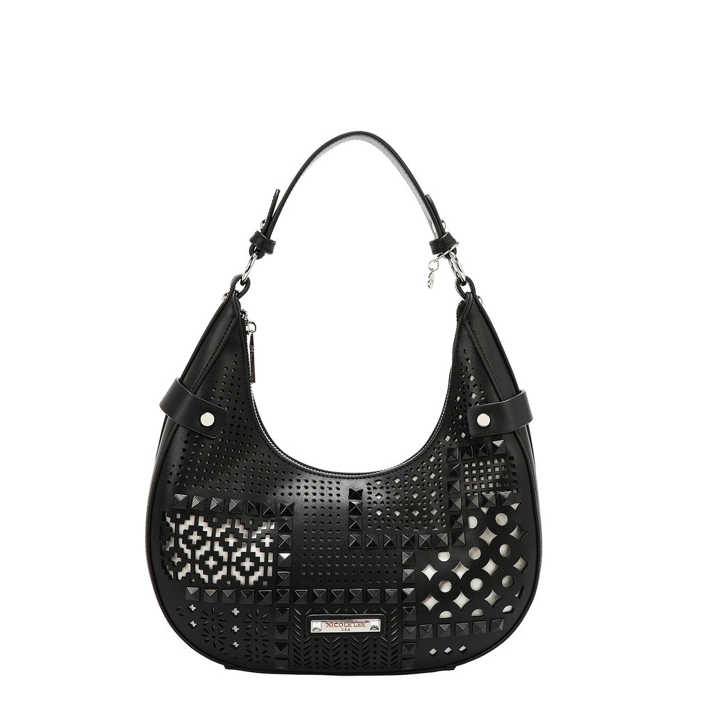 Sac bandoulière géométrique noir