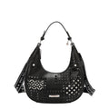 Nicole Lee Sac Bandoulière Géométrique Noir Cuir Végan