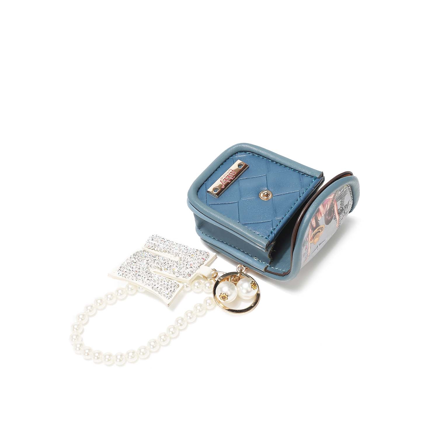 Porte-clés Nikky avec porte-écouteurs et bracelet de perles