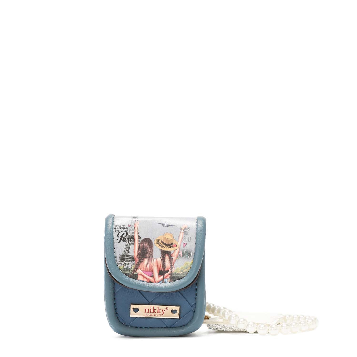 Porte-clés Nikky avec porte-écouteurs et bracelet de perles