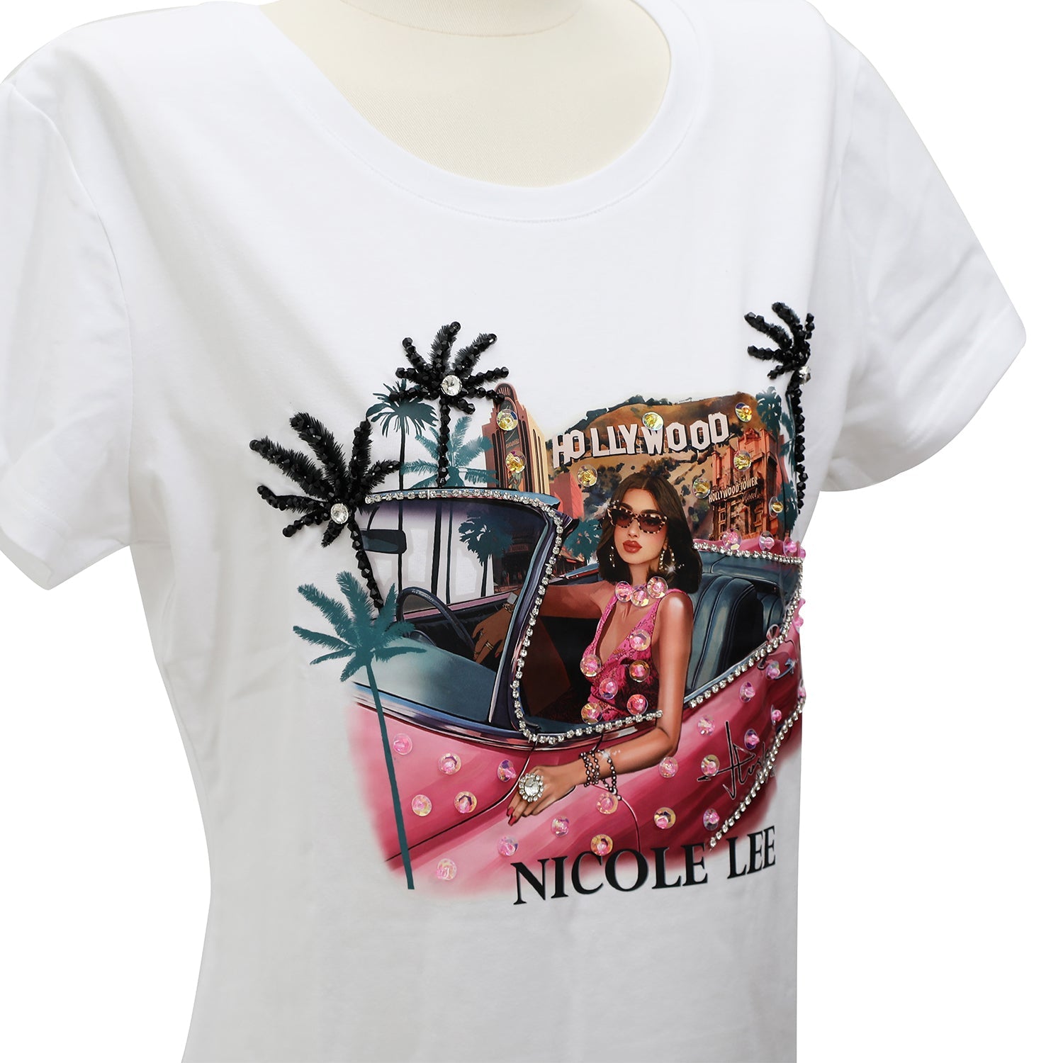 T-SHIRT À PAILLETTES NICOLE LEE (HOLLYWOOD DRIVE)