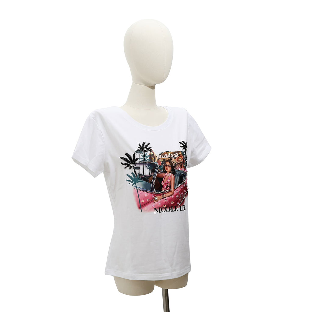 T-SHIRT À PAILLETTES NICOLE LEE (HOLLYWOOD DRIVE)