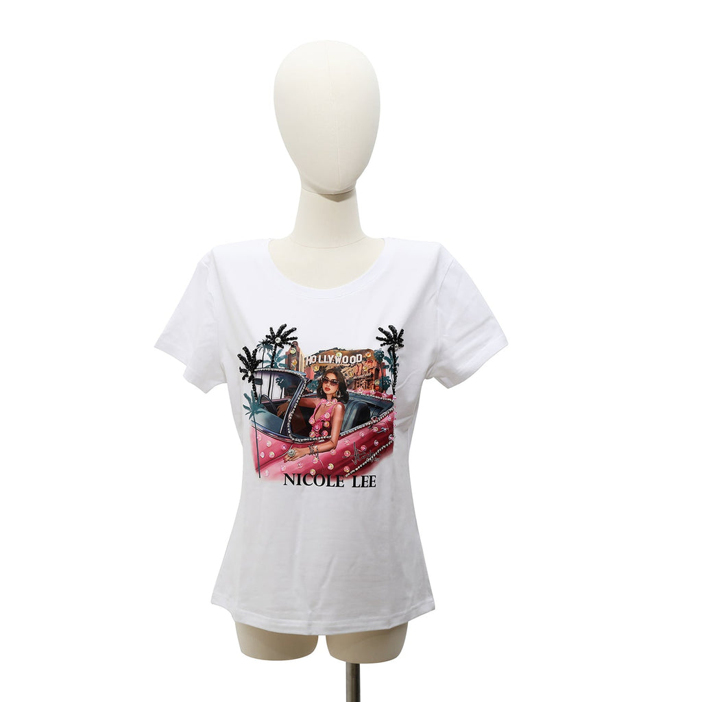 T-SHIRT À PAILLETTES NICOLE LEE (HOLLYWOOD DRIVE)